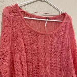 Free People Pink XS Soft Pullover Sweater (NWOT)